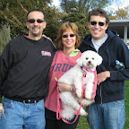 Tommy Vas, Eric McDonald and Sugar with me at the Avon Walk for Breast Cancer 2009 Sherwood Island Park