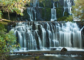 Falls in South Island of New Zealand, Stephen Cox
