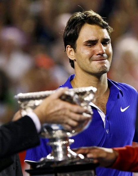 Roger Federer Crying pic