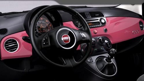 In Great Britain FIAT 500 Pink