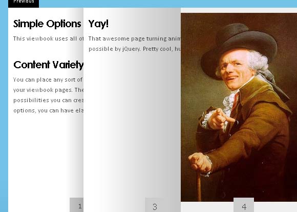jQuery flipping book