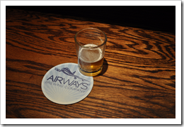 image of Airways Brewing's sample glass and coaster courtesy of our Flickr page