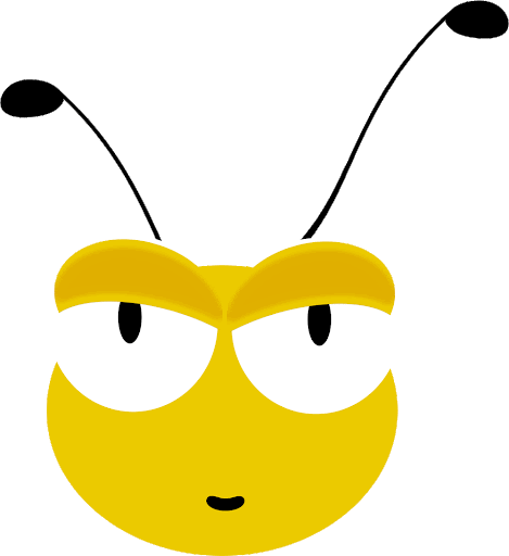 imagen de una cabeza de abeja con fondo transparente