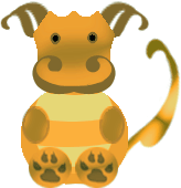 imagen de dragon de color naranja, image of orange dragon