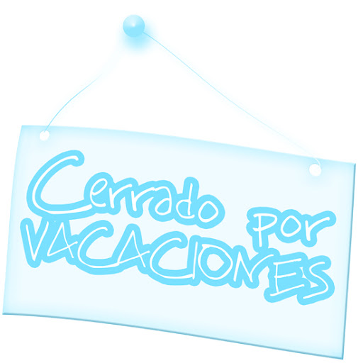 cartel cerrado vacaciones