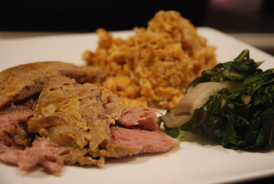 Arabic Roast Lamb with Chickpea Mash and Pak Choi