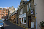 Streetside scene from St. Andrews, just left of the 18th green.
