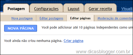 Nova p&aacute;gina