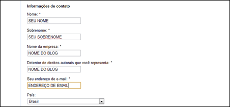 Informações de contato Informações de contato