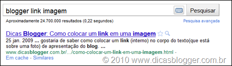 Busca feita no Google busca-google