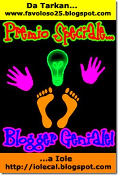 Premio Speciale Blogger Geniale Premio Speciale Blogger Geniale