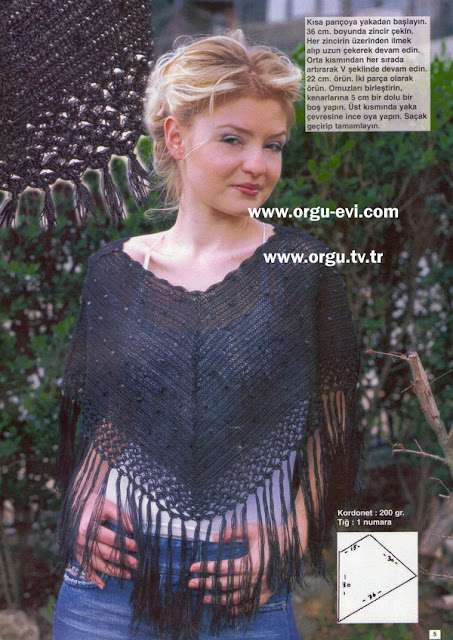 Açıklamalı kısa panço modeli- www.orgu-evi.com