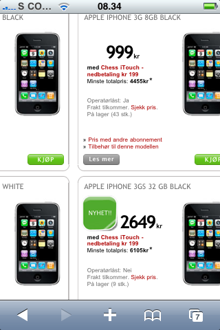 iPhone 3GS 32GB svart