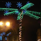 Una palmera en una galaxia azul