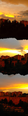 bucuresti - apus de soare intre dupa furtuna