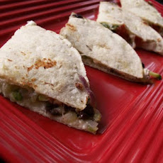 Zucchini Olive and Cheese Quesadillas