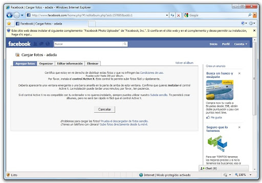greenshot 2010 03 25 08 35 42 Cómo instalar el plugin ActiveX de Facebook para subir fotos