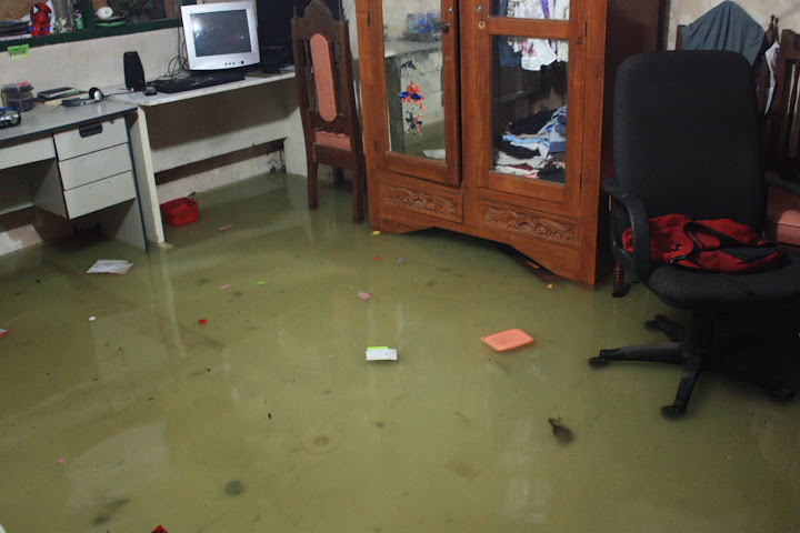 Flood water inside the house