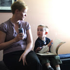 Logan reading to Theresa :)
