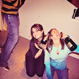 Kayla and ME!  I've never drank more than a glass of champagne before ... I highly prefer the entire bottle!