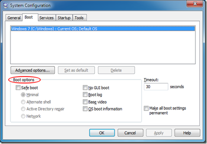 windows 7 boot option windows 7 boot option