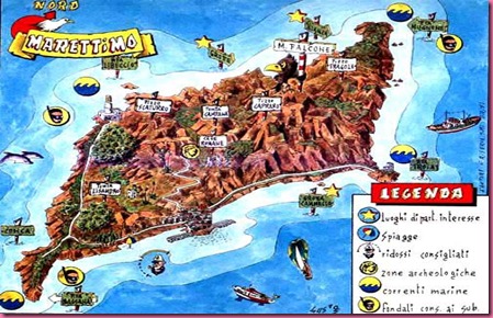 Cartina Isola di Marettimo - Sicilia