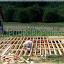 Construction de la future salle de restauration de la ferme pédagogique.