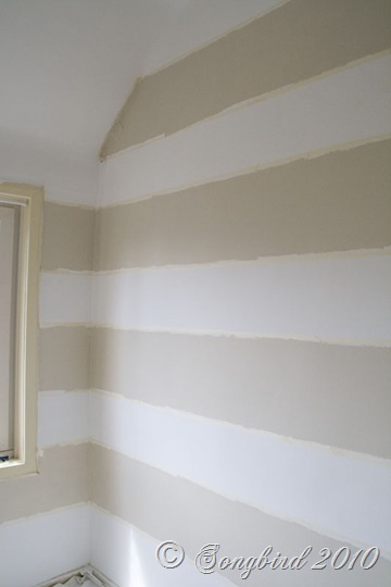 Painted Stripes Dark Guest Room