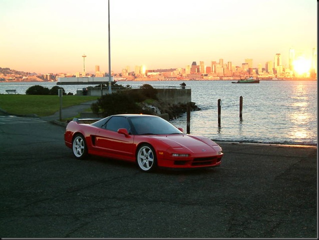 red NSX Volk TE37 