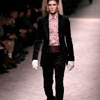 Model walks the runway at the Burberry Prorsum Men's Fall/Winter 2006/2007 runway show in Milan on Sunday, Jan. 15, 2006. (Fashion Wire Daily/Gruber)