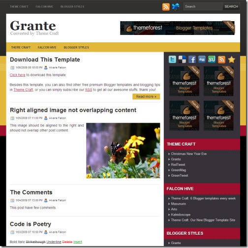 grante-blogger-template