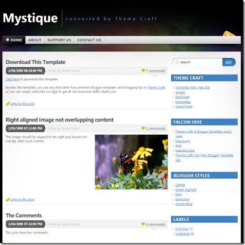 mystique-blogger-template