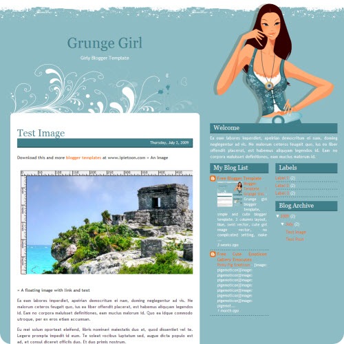 grunge-girl-blogger-template