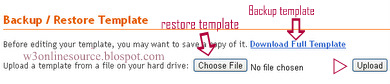 how to restore and backup blogspot template