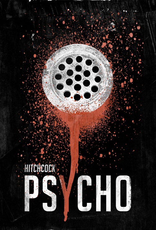 Újragondolt Hitchcock poszterek psycho_1