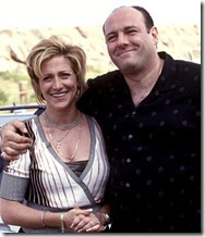 The Sopranos - Season 4 - Edie Falco as Carmela Soprano, James Gandolfini as Tony Soprano  - Abbot Genser/HBO
