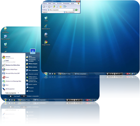 Windows 7 theme for XP Screen