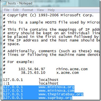 hosts file trojan infected