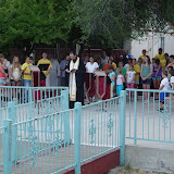 Fr. Lawrence Margitich serves daily Vespers with campers