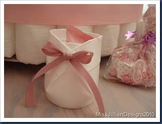 Styrofoam baby bootie favor Styrofoam baby bootie favor