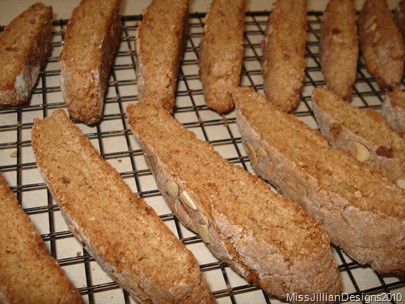 biscotti fresh from the oven from second baking