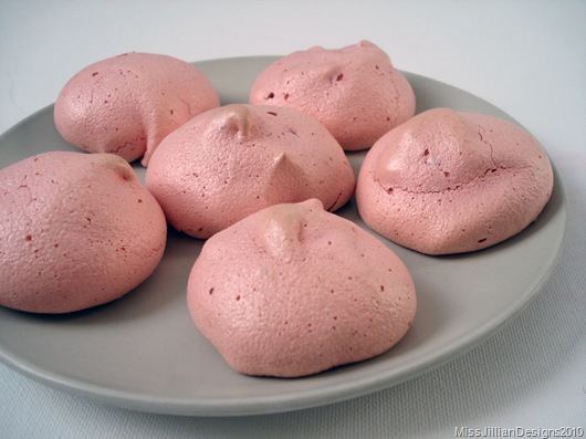 Pink Meringue Cookies
