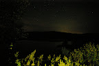 vue de la terrasse du camp la nuit