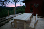 la belle table et nouvelle terrasse qu'on à faite