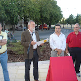 Inauguración de rotonda en Luis Ortiz Muñoz y descubrimiento de una placa en homenaje a Juan José Jiménez Palacios (24-09-2009)