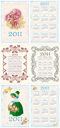 Vector.2011.Calendar.Template aiovector.com Retro Lace