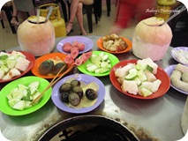 Century eggs, sausages, etc...