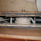 The roller mechanism to raise and lower the dagger boards.