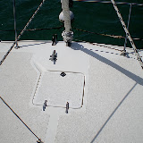 The foredeck.