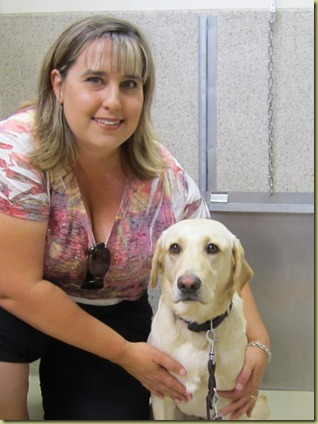 Reyna and I in the kennel together as we say good bye.